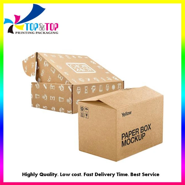 Custom Corrugated Box Recycled Kraft Paper Cardboard Shipping Box for Shoes Packaging