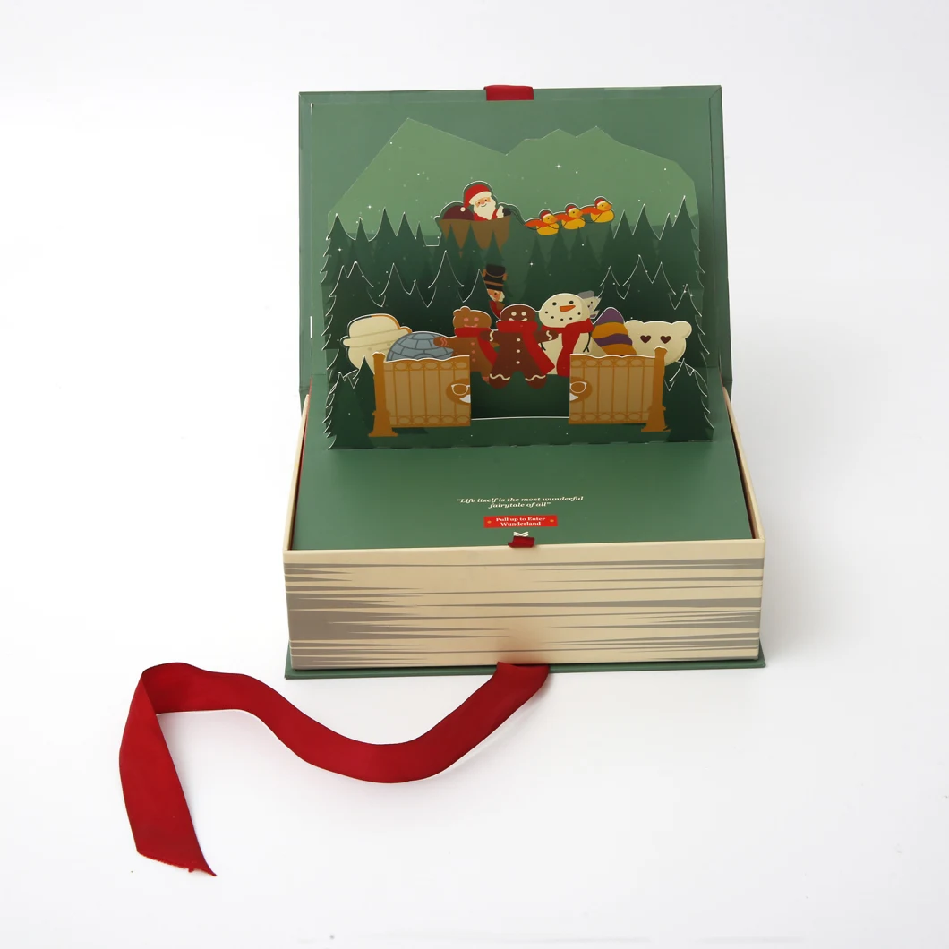 Book Shape 3D Pop up Christmas Premium Gift Box