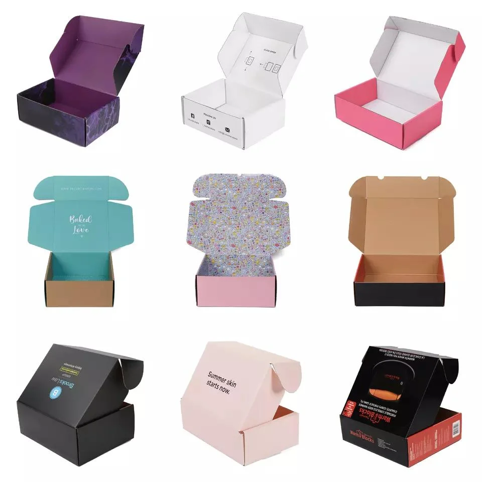 Product Customize Mailer Box Packaging Printing Clothes Apparel Corrugated Custom Wig Boxes with Logo Packaging