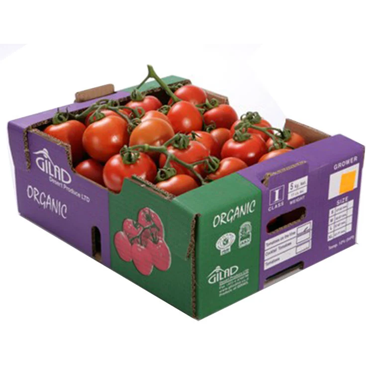 OEM Folding Corrugated Box Fresh Fruit and Vegetable Packaging Corrugated Cardboard Vegetable Box