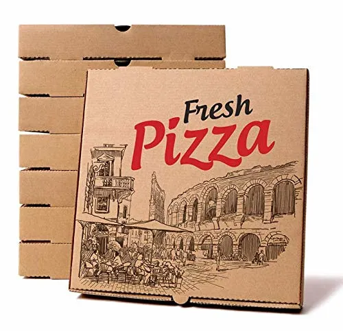 Коробка для пиццы, 12 дюймов, 14 дюймов, нестандартный размер, коробки для пиццы из гофрированного и белого картона, индивидуальный/напечатанный логотип, дизайн изоляции/ручки