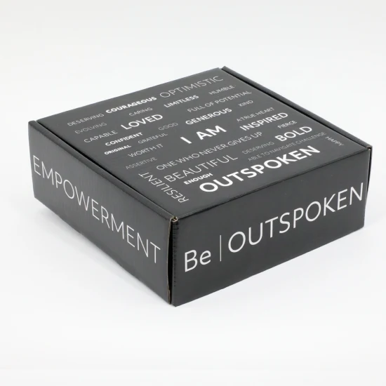 Изготовленная на заказ сверхмощная черная коробка из гофрированной бумаги с печатной транспортной коробкой