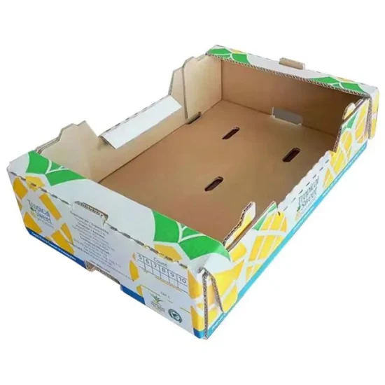 Краска для печати CMYK, гофрированная упаковка, коробки для фруктов для доставки изолированных картонных изделий