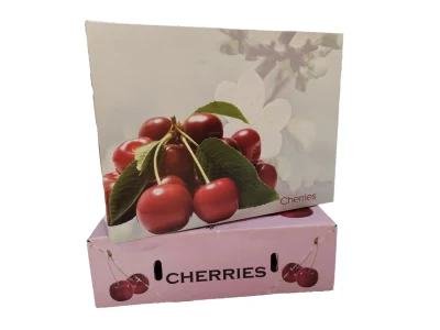 Складная коробка из гофрокартона с принтом для свежих фруктов